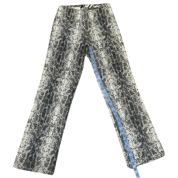 Snakeskin Print High Waist Crop Kick Flare Pants | Size XS/S - Picture 7 of 7